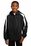 Sport-Tek Youth Fleece-Lined Colorblock Jacket | Black/ White