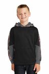 Sport-Tek Youth Sport-Wick Mineral Freeze Fleece Colorblock Hooded Pullover