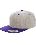 Adult 6-Panel Structured Flat Visor Classic Two Tone Snapback