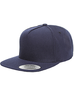 Adult 5-Panel Structured Flat Visor Classic Snapback Cap