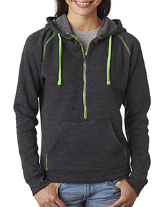 Ladies Triblend Half-Zip Hood