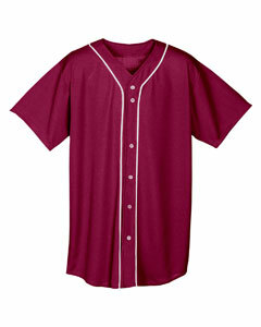 Youth Shorts Sleeve Full Button Baseball Top