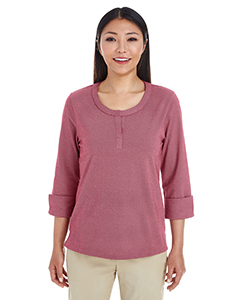 Ladies' Central Cotton Blend Mélange Knit Top