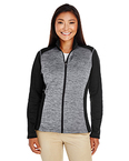 Ladies' Newbury Colorblock Mélange Fleece Full-zip