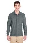 Adult DryBlend® 6.3 oz. Double Piqué Long Sleeve Polo