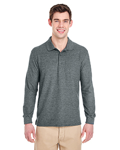 Adult DryBlend® 6.3 oz. Double Piqué Long Sleeve Polo