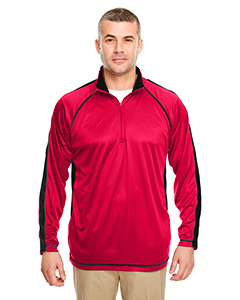 Adult Cool & Dry Sport Quarter-Zip Pullover with Side & Sleeve Panels