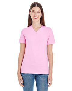 Ladies' Fine Jersey Short-Sleeve Classic V-Neck