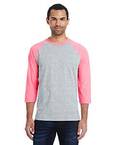 Men's 4.5 oz., 60/40 Ringspun Cotton/Polyester X-Temp® Baseball T-Shirt