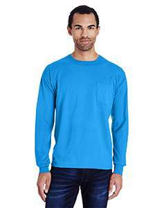 Unisex 5.5 oz., 100% Ringspun Cotton Garment-Dyed Long-Sleeve T-Shirt with Pocket