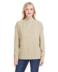 Ladies' Weekend French Terry Mock Neck Crew