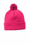 Sport-Tek  Solid Pom Pom Beanie