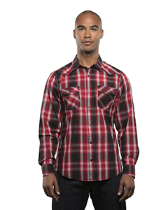 Men's Long-Sleeve Western Plaid Shirt