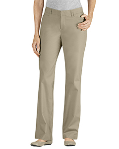 Ladies' Curvy Fit Straight Leg Flat Front Pant