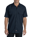 Men's FLEX Relaxed Fit Short-Sleeve Twill Work Shirt