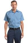 Red Kap Long Size  Short Sleeve Striped Industrial Work Shirt