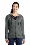 Sport-Tek  Ladies PosiCharge  Tri-Blend Wicking Fleece Full-Zip Hooded Jacket
