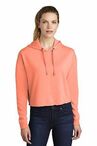 Sport-Tek  Ladies PosiCharge  Tri-Blend Wicking Fleece Crop Hooded Pullover