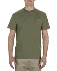 Adult 5.1 oz., 100% Soft Spun Cotton Pocket T-Shirt
