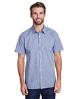 Mens Microcheck Gingham Short-Sleeve Cotton Shirt