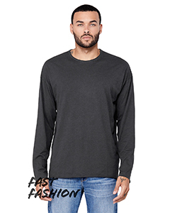 Fast Fashion Unisex Triblend Raw Neck Long-Sleeve T-Shirt