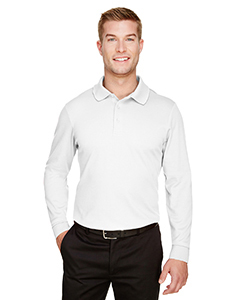 CrownLux Performance Men's Tall Plaited Long Sleeve Polo