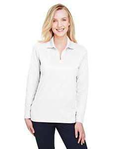 CrownLux Performance Ladies' Plaited Long Sleeve Polo