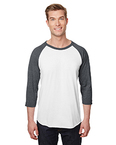 Adult 5.2 oz., Premium Blend Ring-Spun Raglan Baseball T-Shirt