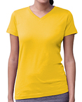 Ladies' Fine Jersey V-Neck Longer Length T-Shirt
