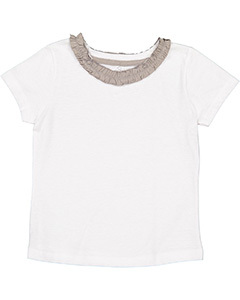 Toddler Girls' Ruffle Neck T-Shirt
