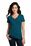 District Made Ladies Perfect Blend V-Neck Tee | Deep Turquoise Fleck