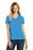 District Made Ladies Perfect Blend V-Neck Tee | Heathered Bright Turquoise