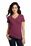 District Made Ladies Perfect Blend V-Neck Tee | Raspberry Fleck