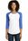 District Juniors Very Important Tee 3/4-Sleeve Raglan | Royal Frost/ White