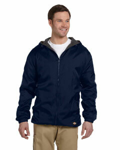 Fleece-Lined Hooded Nylon Jacket