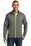 Sport-Tek Sport-Wick Stretch Contrast Full-Zip Jacket | Charcoal Grey Heather/ Charge Green