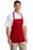 Port Authority Medium Length Apron with Pouch Pockets | Red