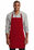 Port Authority  Full-Length Two-Pocket Bib Apron | Red