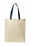 Port Authority Core Cotton Tote | Natural/ River Blue Navy