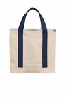 Port Authority Cotton Canvas Two-Tone Tote
