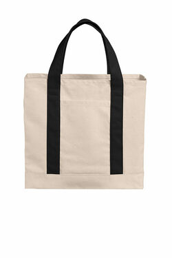 Port Authority Cotton Canvas Two-Tone Tote