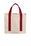 Port Authority Cotton Canvas Two-Tone Tote | Natural/ Deep Red