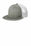 Port Authority Snapback Flat Bill Trucker Cap | Heather Grey/ White