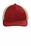 Port Authority Unstructured Snapback Trucker Cap | Flame Red/ Tan