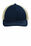 Port Authority Unstructured Snapback Trucker Cap | True Navy/ Tan