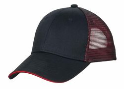 Port Authority Double Mesh Snapback Sandwich Bill Cap