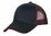 Port Authority Double Mesh Snapback Sandwich Bill Cap | Black/ Red