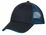 Port Authority Double Mesh Snapback Sandwich Bill Cap | Black/ Shock Blue