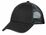 Port Authority Double Mesh Snapback Sandwich Bill Cap | Black/ Silver