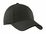 Port Authority Sandwich Bill Cap with Striped Closure | Charcoal/ Black
